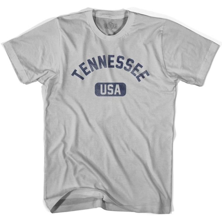 Tennessee USA Adult Cotton T-shirt - Cool Grey