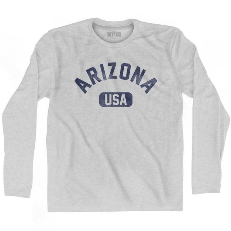 Arizona USA Adult Cotton Long Sleeve T-shirt - Grey Heather