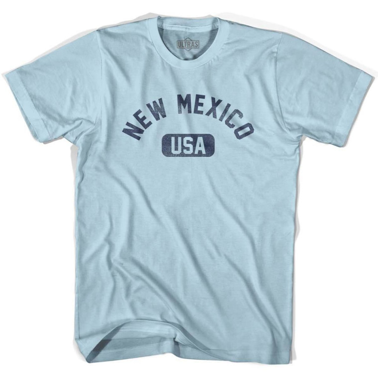 New Mexico USA Adult Cotton T-shirt - Light Blue