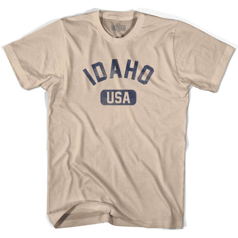 Idaho USA Adult Cotton T-shirt - Creme