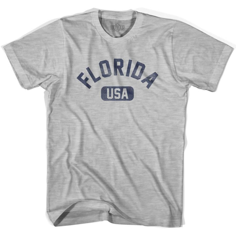 Florida USA Adult Cotton T-shirt - Grey Heather