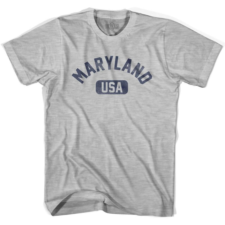 Maryland USA Adult Cotton T-shirt - Grey Heather