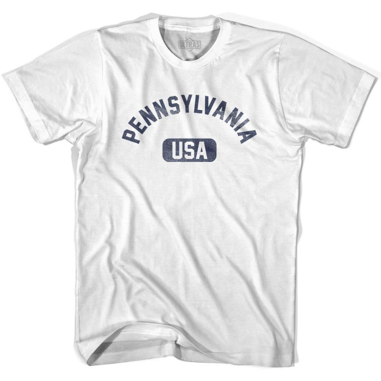 Pennsylvania USA Youth Cotton T-shirt - White