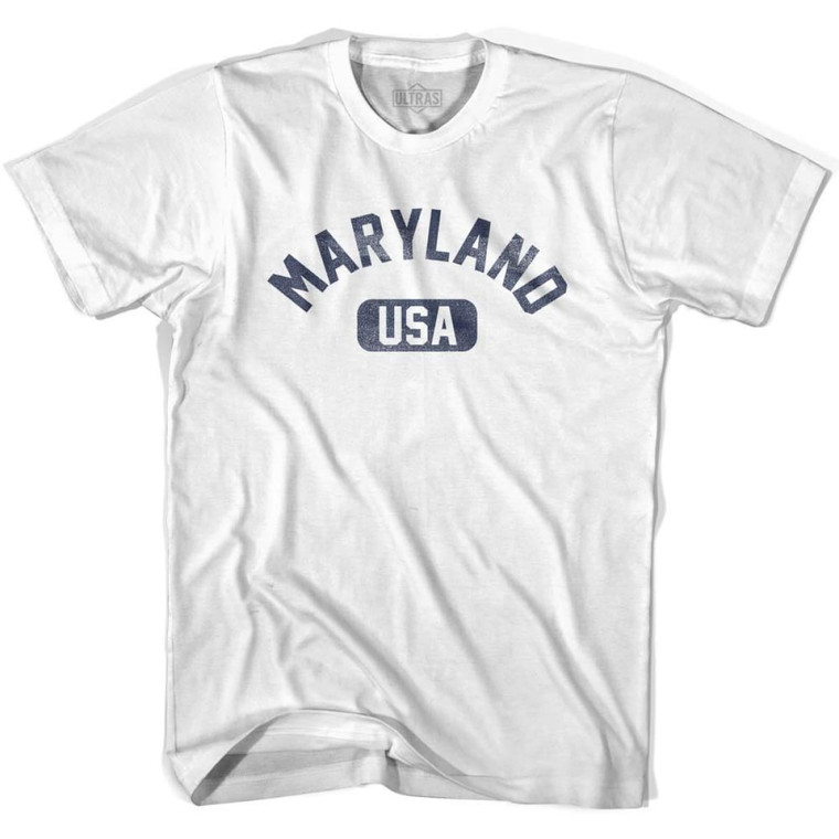 Maryland USA Adult Cotton T-shirt - White