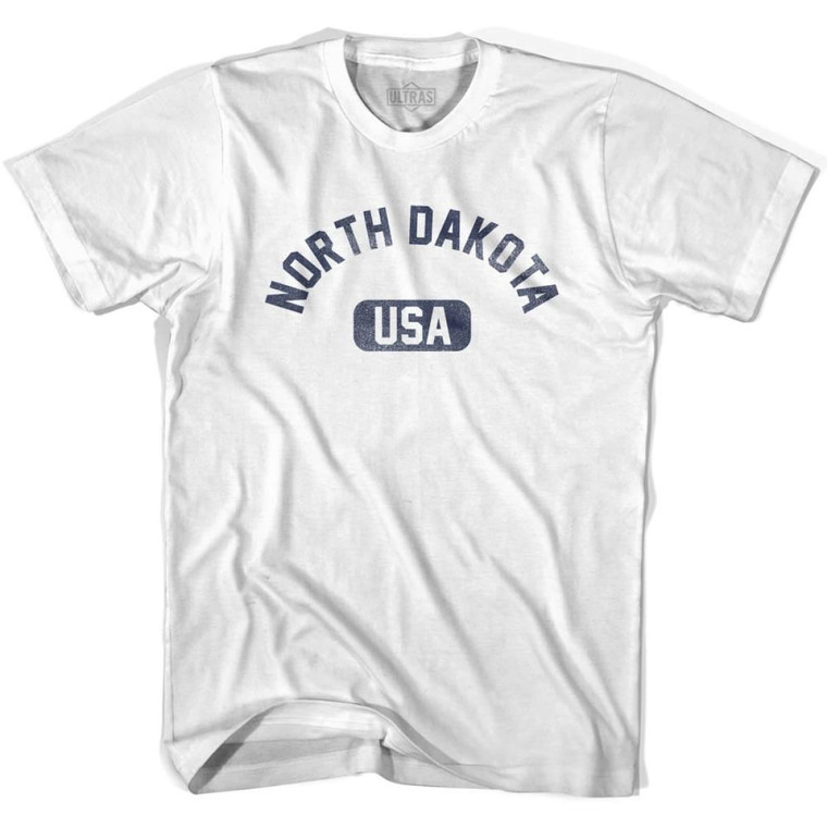 North Dakota USA Youth Cotton T-shirt - White
