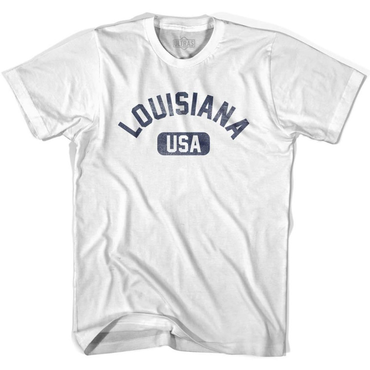 Louisiana USA Adult Cotton T-shirt - White