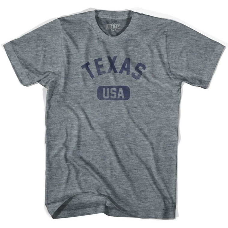 Texas USA Adult Tri-Blend T-shirt - Athletic Grey