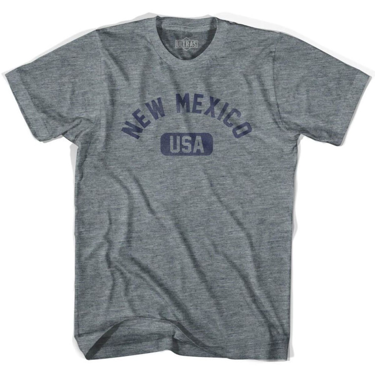 New Mexico USA Adult Tri-Blend T-shirt - Athletic Grey