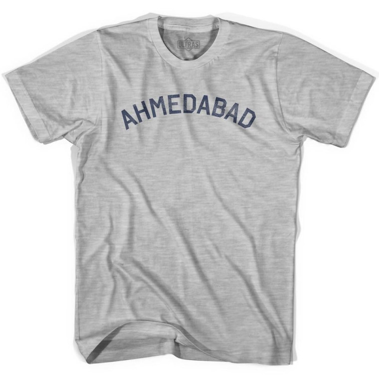Ahmedabad Text Womens Cotton T-shirt - Grey Heather