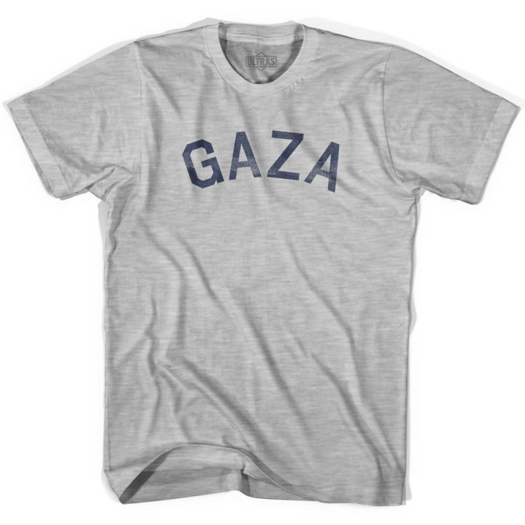 Gaza Vintage Womens Cotton T-shirt-Grey Heather