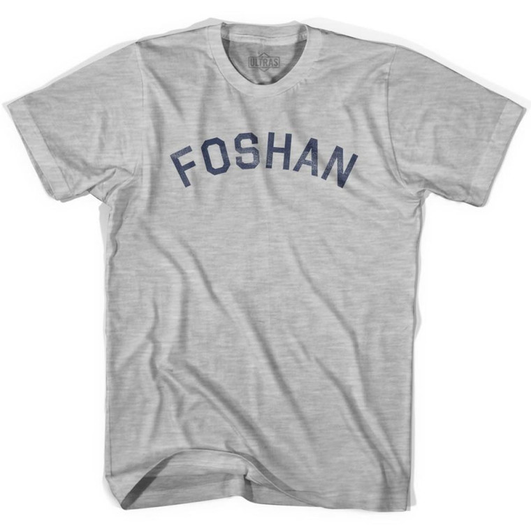 Foshan Vintage Womens Cotton T-shirt - Grey Heather