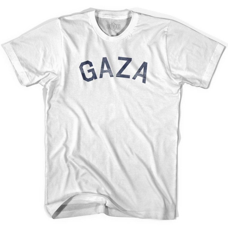 Gaza Vintage Womens Cotton T-shirt - White