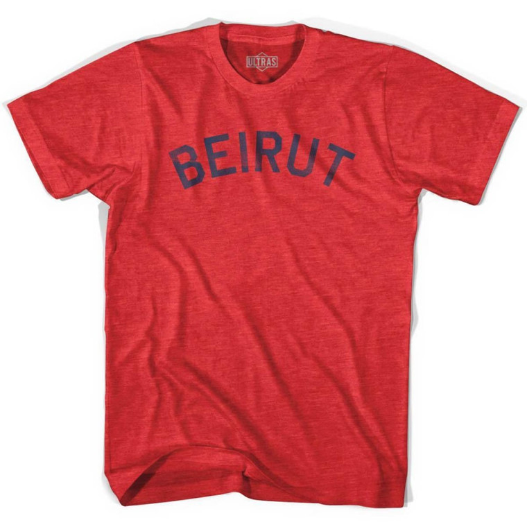 Beirut Vintage Adult Tri-Blend T-shirt - Heather Red