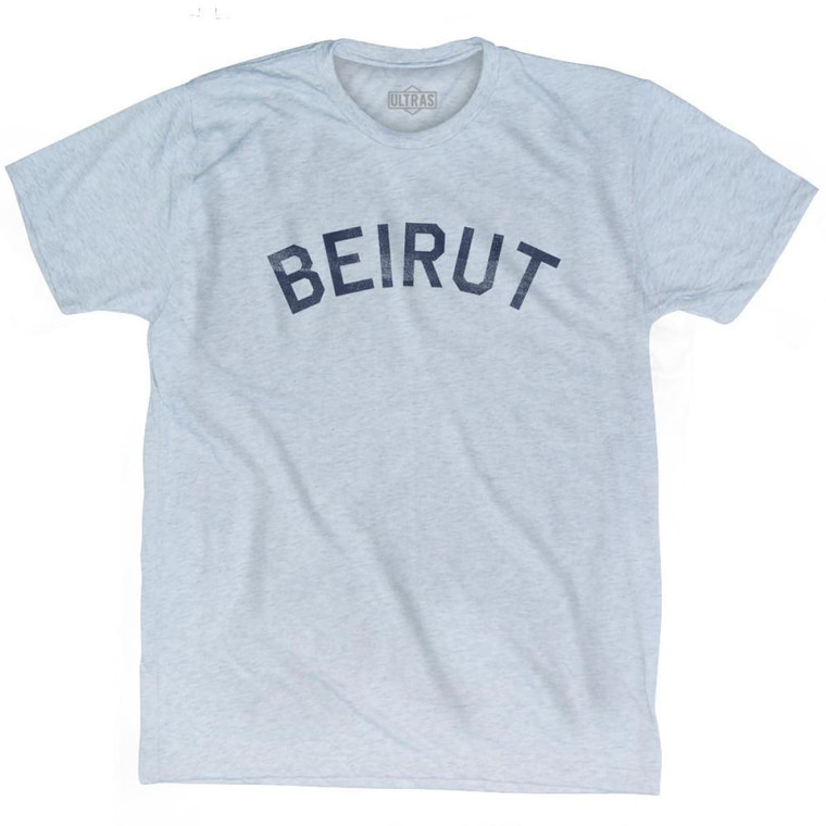 Beirut Vintage Adult Tri-Blend T-shirt - Athletic White