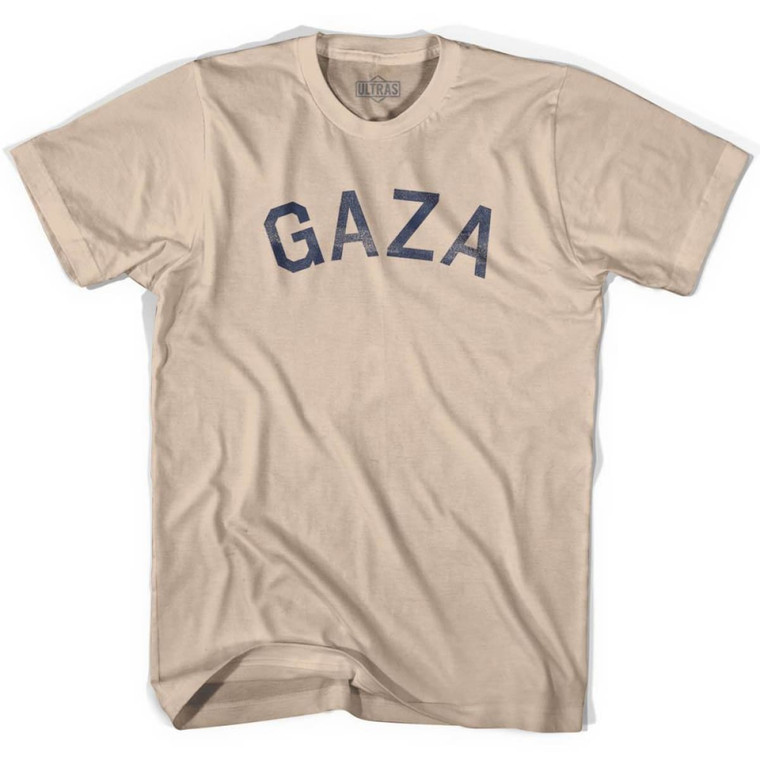 Gaza Vintage Adult Cotton T-shirt - Creme