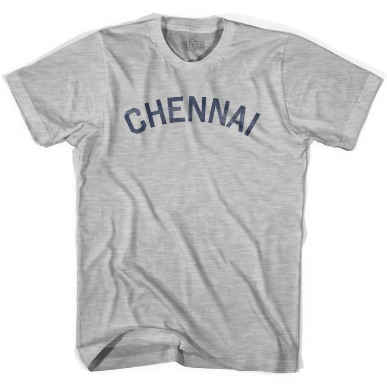 Chennai Vintage Adult Cotton T-shirt - Grey Heather