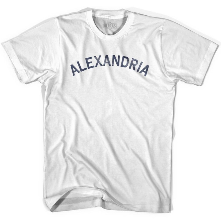 Alexandria Text Adult Cotton T-shirt - White