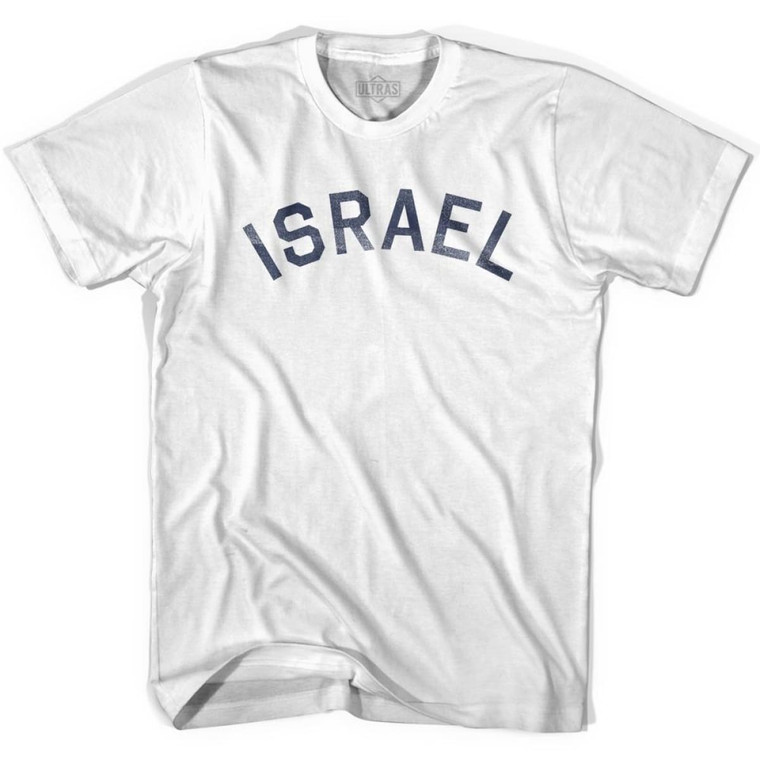 Israel Vintage City Adult Cotton T-shirt-White