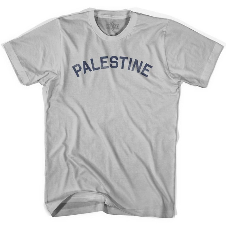 Palestine Vintage City Adult Cotton T-shirt - Cool Grey