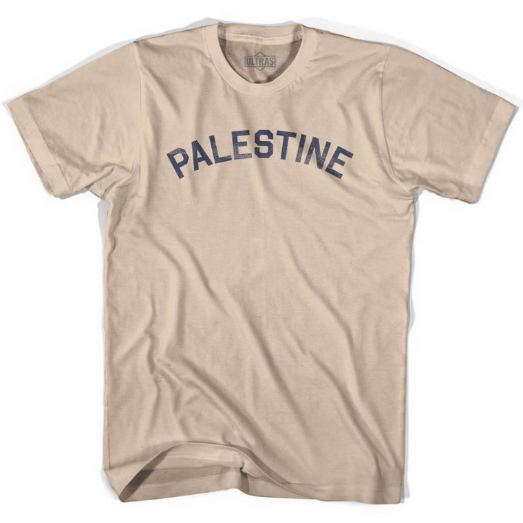 Palestine Vintage City Adult Cotton T-shirt - Creme