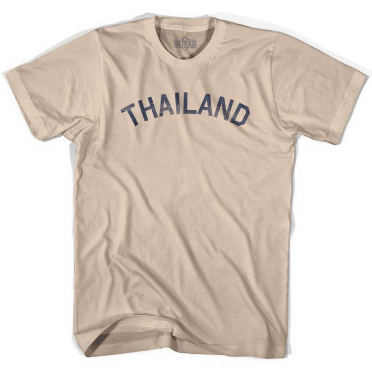 Thailand Vintage City Adult Cotton T-shirt - Creme