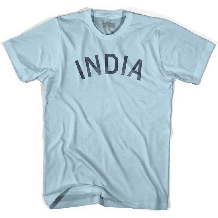 India Vintage City Adult Cotton T-shirt-Light Blue