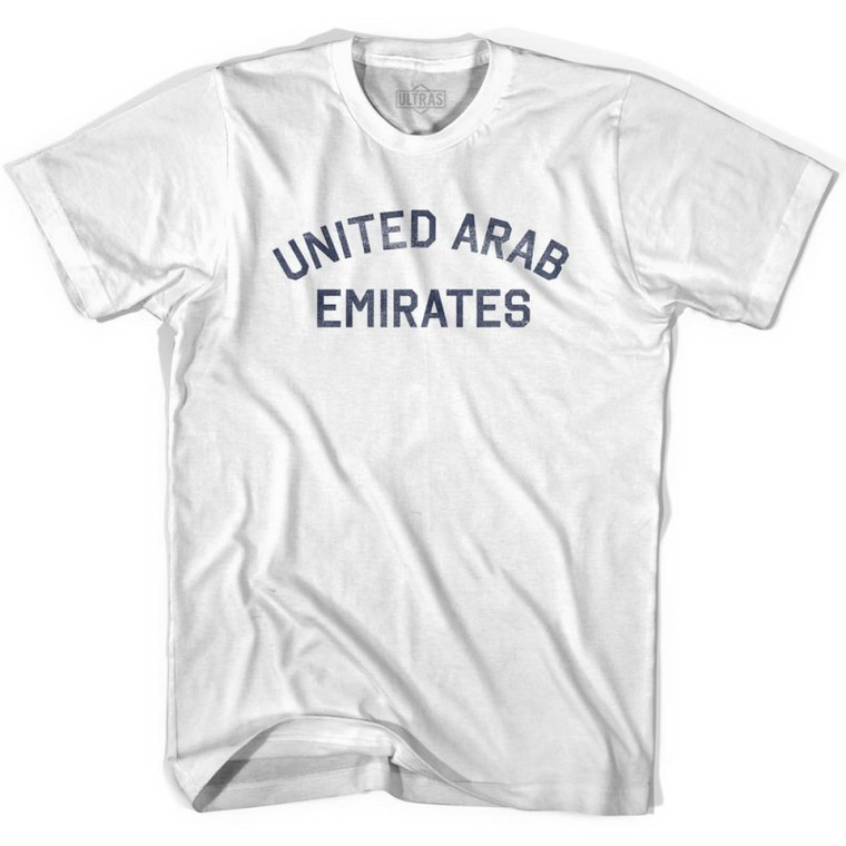 United Arab Emirates Vintage City Womens Cotton T-shirt - White