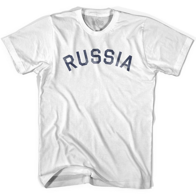 Russia Vintage City Womens Cotton T-shirt - White