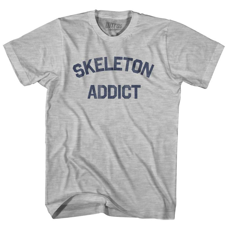 Skeleton Addict Womens Cotton Junior Cut T-Shirt - Grey Heather