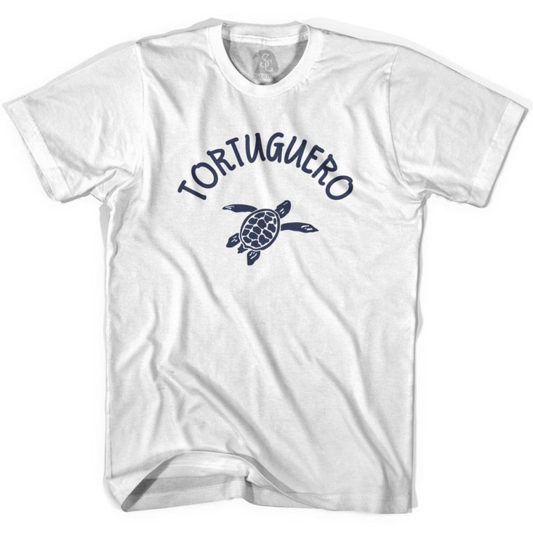 Tortuguero Beach Sea Turtle Womens Cotton T-shirt - White