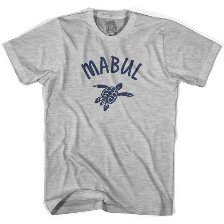 Mabul Beach Sea Turtle Womens Cotton T-shirt - Grey Heather