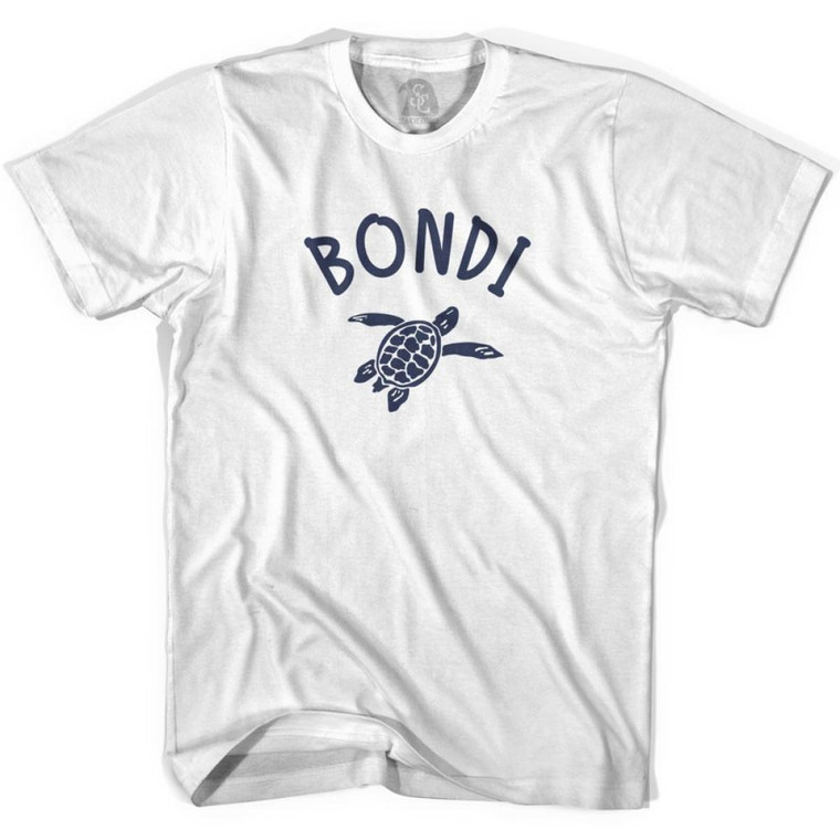 Bondi Beach Sea Turtle Womens Cotton T-shirt - White