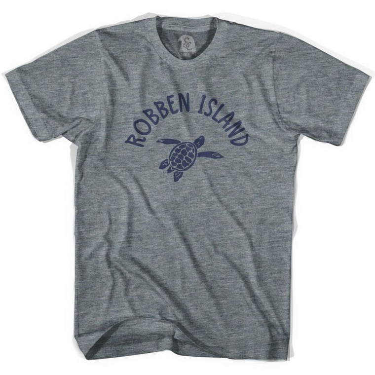 Robben Island Beach Sea Turtle Womens Tri-Blend T-shirt - Athletic Grey