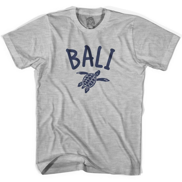 Bali Beach Sea Turtle Womens Cotton T-shirt - Grey Heather