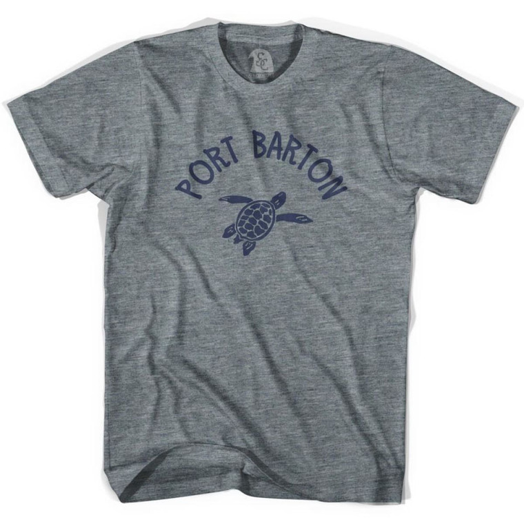 Port Barton Beach Sea Turtle Womens Tri-Blend T-shirt - Athletic Grey