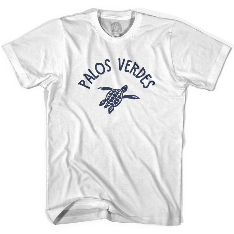 Palos Verdes Beach Sea Turtle Youth Cotton T-shirt - White