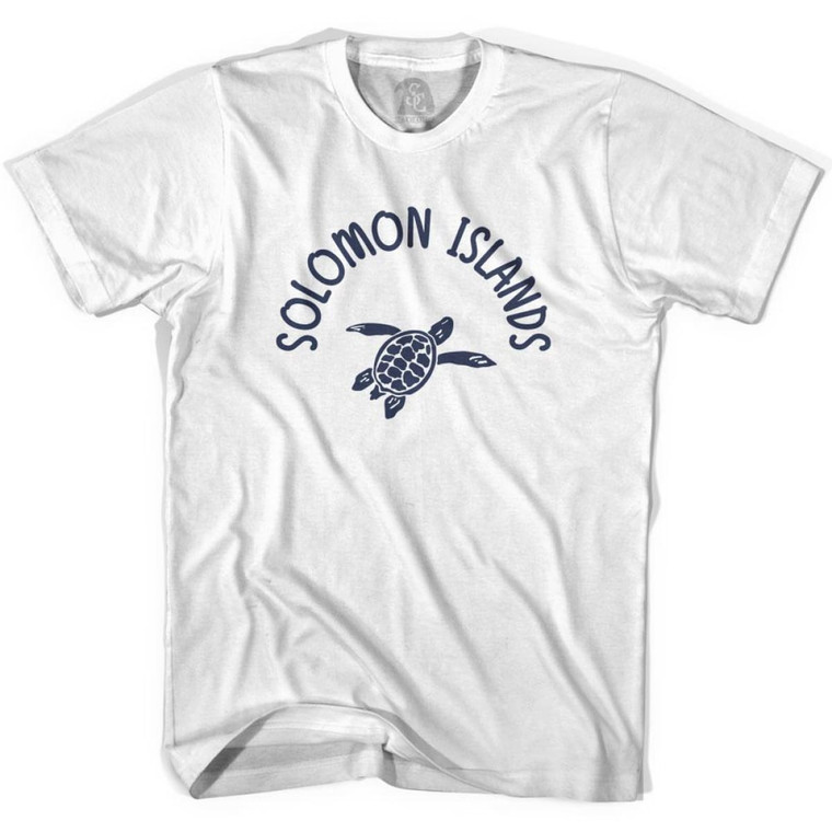 Solomon Islands Beach Sea Turtle Youth Cotton T-shirt - White