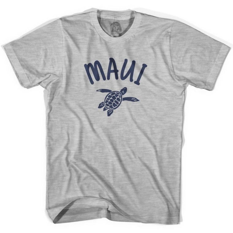 Maui Beach Sea Turtle Youth Cotton T-shirt - Grey Heather