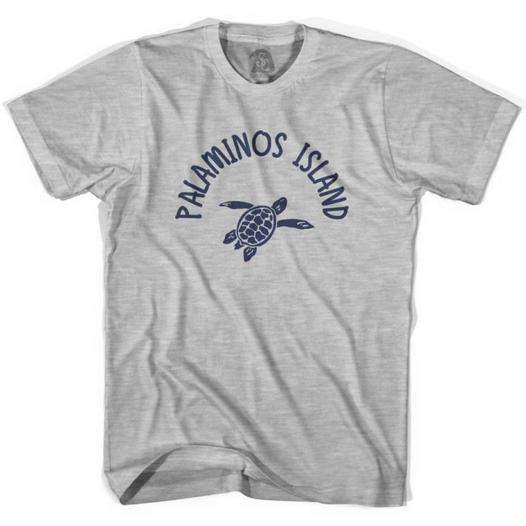 Palaminos Island Beach Sea Turtle Youth Cotton T-shirt - Grey Heather