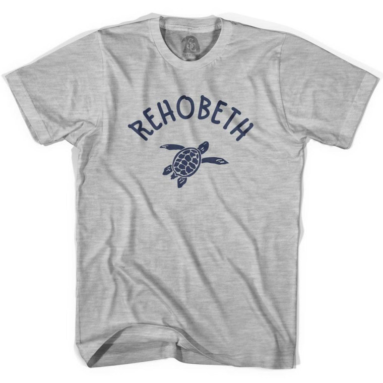 Rehobeth Beach Sea Turtle Adult Cotton T-shirt-Grey Heather