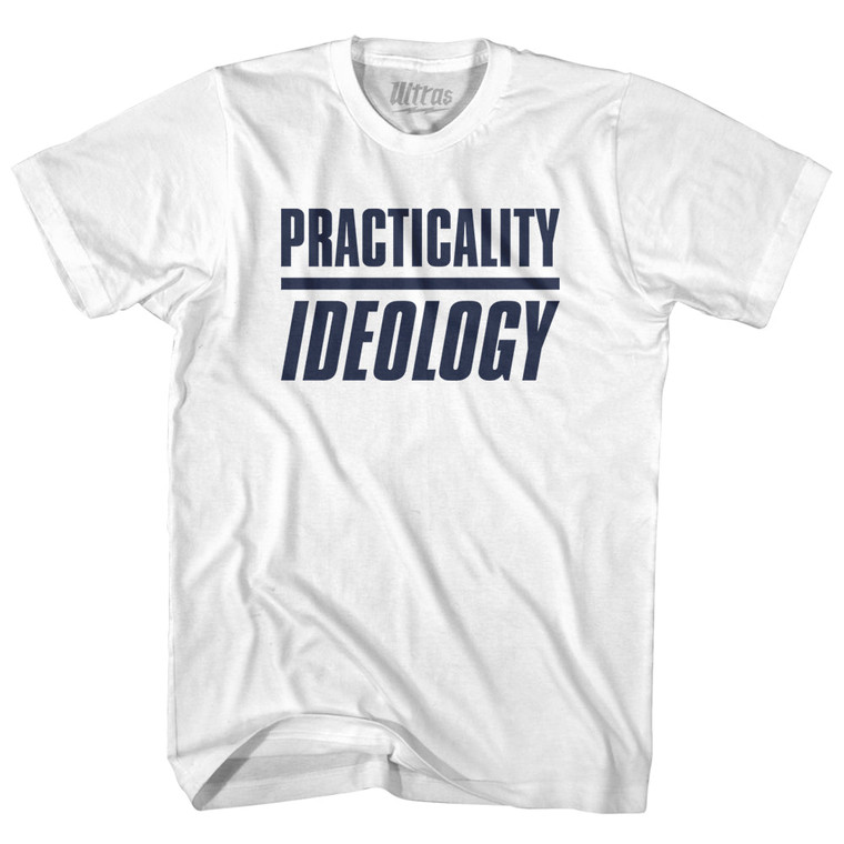 Practicality Ideology Adult Cotton T-shirt - White