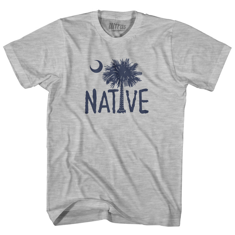 Native South Carolina Flag Womens Cotton Junior Cut T-Shirt - Grey Heather