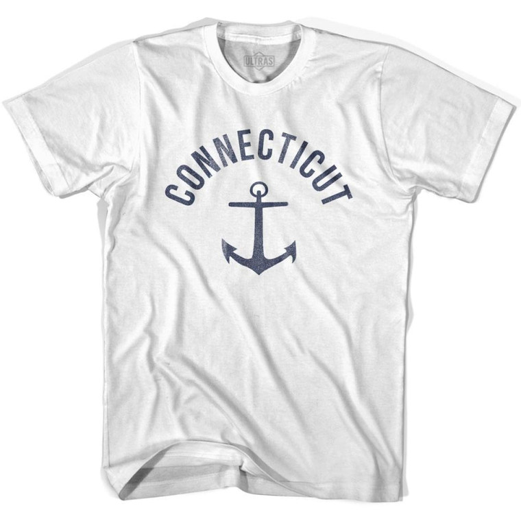 Connecticut State Anchor Home Cotton Womens T-shirt - White