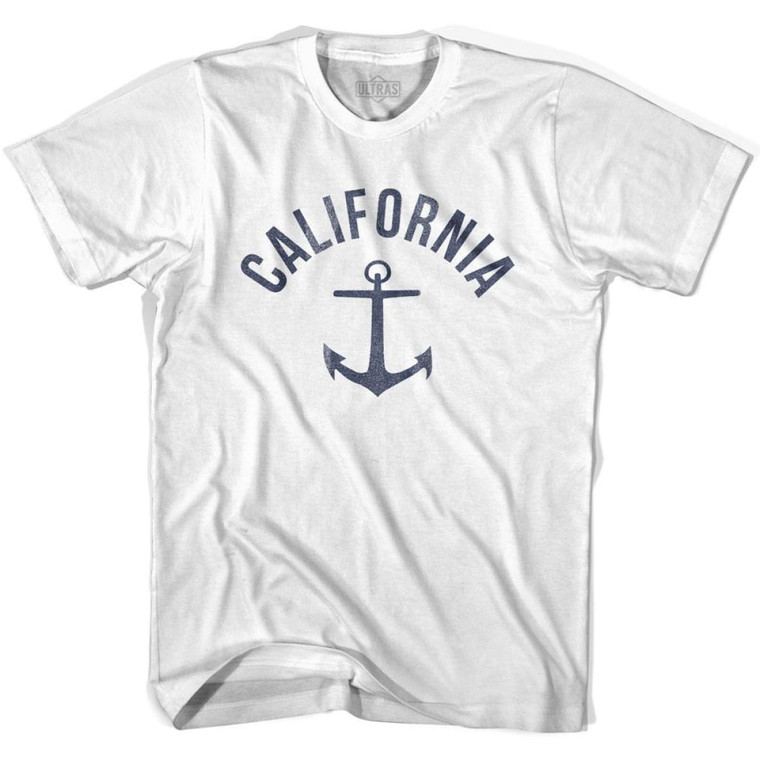 California State Anchor Home Cotton Womens T-shirt - White