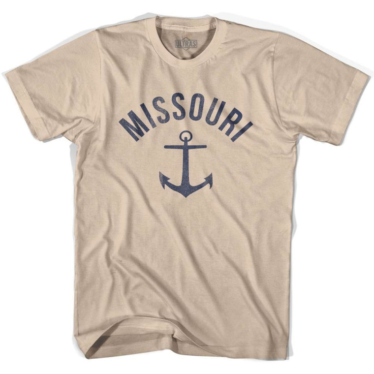 Missouri State Anchor Home Cotton Adult T-shirt - Creme