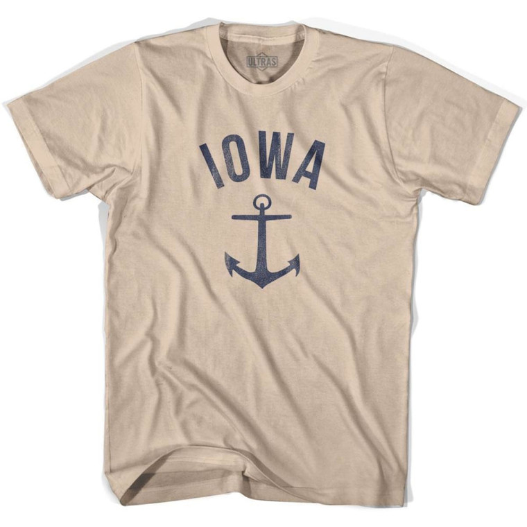 Iowa State Anchor Home Cotton Adult T-shirt - Creme