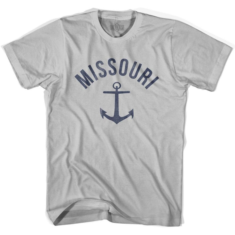 Missouri State Anchor Home Cotton Adult T-shirt - Cool Grey