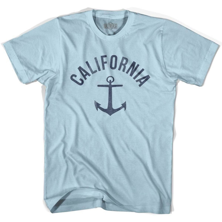 California State Anchor Home Cotton Adult T-shirt - Light Blue