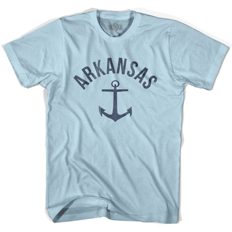 Arkansas State Anchor Home Cotton Adult T-shirt - Light Blue