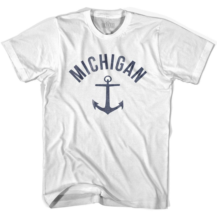 Michigan State Anchor Home Cotton Adult T-shirt - White